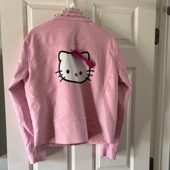 Dolls Kill Pink Leather Jacket with Studs - Picture 3 of 7